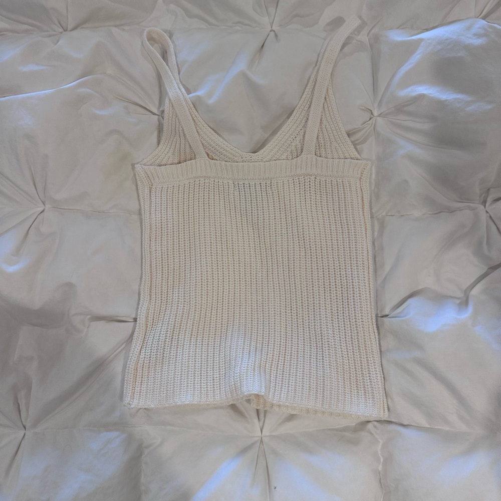 Martha Stewart Cream Knit Camisole - Picture 4 of 8